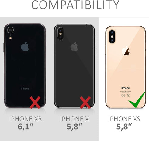 kwmobile Case Compatible with Apple iPhone Xs, TPU Silicone Phone Cover with Soft Finish, Neon Pink