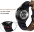 No Gaps Band Genuine Leather with Silicone Replacement Strap for Samsung Galaxy Watch 6/5/4 40mm 44mm, 5 Pro/Classic