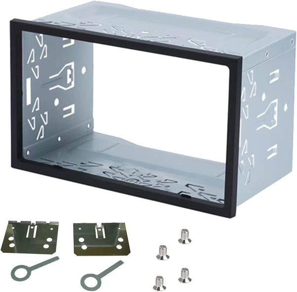 Billowvolve Universal Double DIN Car Stereo Cage,with Metal Frame, Car Radio Fitting Kit,for