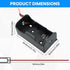 SDTC Tech 2-Pack 1 1.5V Slot D Cell Battery Holder D Size Battery Case Box with Wire Leads