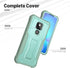 ExoGuard Rubber Shockproof Full-Body Case for Moto G Play 2021, Built-in Screen Protector and Kickstand, Green