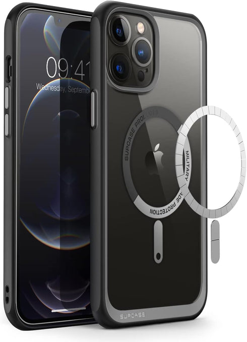 SUPCASE Black iPhone 13 Pro Max Case (Unicorn Beetle Mag), Compatible with MagSafe, Military-Grade Protection, Slim