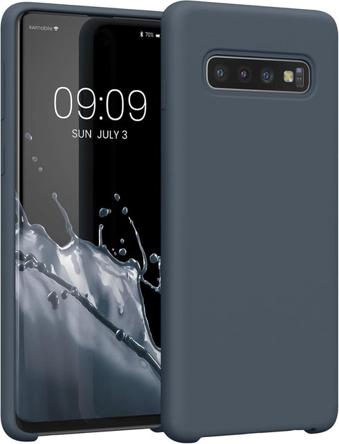 kwmobile Case for Samsung Galaxy S10, TPU Silicone Phone Cover with Soft Finish, Dark Slate Color