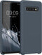 kwmobile Case for Samsung Galaxy S10, TPU Silicone Phone Cover with Soft Finish, Dark Slate Color