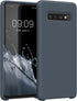 kwmobile Case for Samsung Galaxy S10, TPU Silicone Phone Cover with Soft Finish, Dark Slate Color