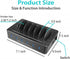 Charging Station for Multiple Devices, 50W 6 USB Ports Family Charger Compatible with Apple iPhone iPad and Android