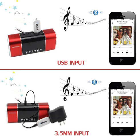 QOFOWIN 3.5mm (Yet-M1) USB Bluetooth Receiver Adapter, Wireless Audio Adapter Car Kit Music Receiver for Home