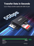 UGREEN 3.0 MMC, RS-MMC, SD Card Reader - Portable USB Dual Slot Flash Memory Card Adapter Hub for SDXC, SDHC, TF, Micro