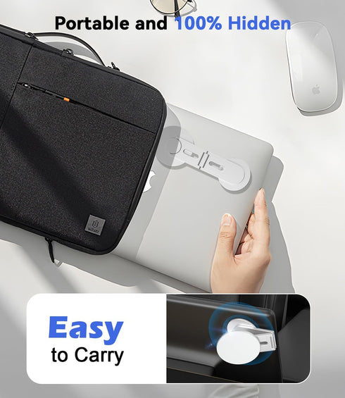 ALAFLY 17/16/15/14/13 360 3/Y, Magnetic Laptop Phone Holder, Foldable Hidden Mount Compatible with iPhone & All Phone