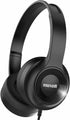 Maxell Bass 13 Over-The-Head Wired Stereo Headphones - Binaural Circumaural Design - Black