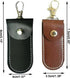 MUZZIOU 2 Anti Lost USB Flash Drive Leather Holder, Pcs Leather USB Protective Case for Alloy Shark Buckle Lightweight