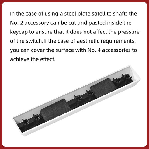 YIMAGUJRX RUNJRX 6Pcs Keyboard Spacebar Foam, Silencer Pad for 7U Mechanical Keyboard Space Bar