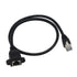 GINTOOYUN Panel Mount RJ45 - RJ45 Male to Female Screw Panel Mount CAT6/5e/5 Shielded Network LAN Extender Cord