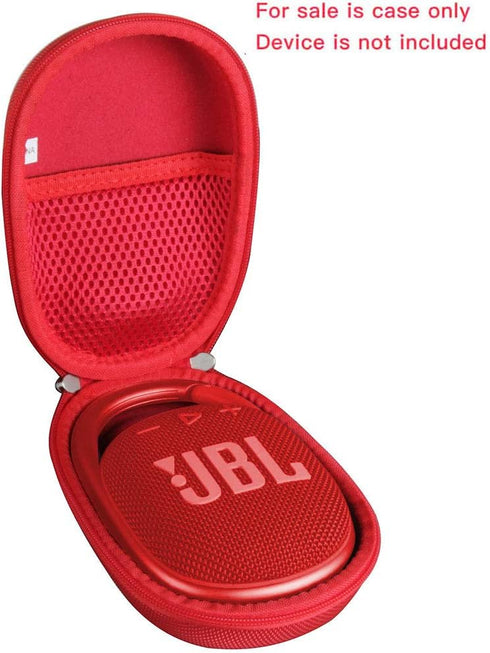 Hermitshell Hard Travel Case for JBL Clip 4 / JBL Clip 5 Portable Mini Bluetooth Speaker (Red)