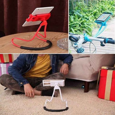 Universal Smart Mobile Phone Stand, Lazy Cell Phone Holder Hanging on Neck (Black)