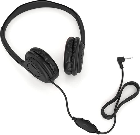 Maeline Bulk Classroom Headphones, On Ear Stereo with Volume Control, 20 Pack, 3.5mm Plug