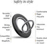 COCOMII 360 Magnetic Phone Ring Holder for MagSafe, Rotation Finger Grip Stand, Matte Black