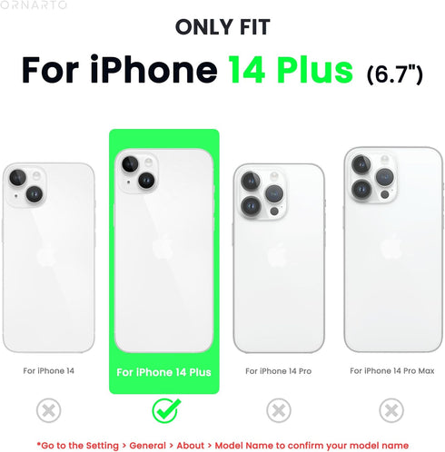 ORNARTO Compatible with iPhone 14 Plus Case 6.7, Slim Liquid Silicone 3 Layers Full Covered Soft Gel Rubber Phone Case Protective Cover 6.7 Inch-Chalk Pink