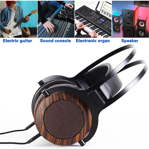 Wired Over-Ear Headphones, Studio Headset with 50mm Drivers for Music Recording - 3.5mm/6.35mm Audio Jack