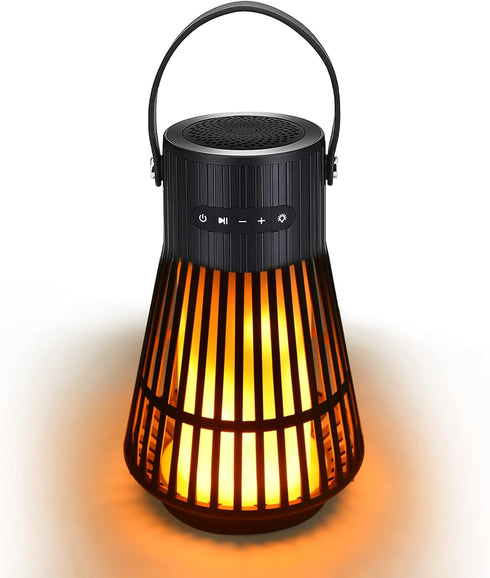LED Flame Speaker, Portable Waterproof Bluetooth Wireless Speaker with Stereo Sound, LED Flame Effect, Indoor/Outdoor