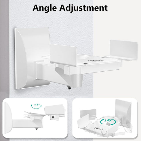WALI Speaker Wall Mounts, Dual Side Clamping Bookshelf Mounting Bracket for Large Surround Sound Speakers, Holds up to