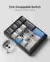 Kisnt KN17 17 Wired Mechanical Number Pad- Keys Hot Swappable Numpad with White Backlight& PBT Keycaps for Laptop PC