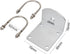 HYSHIKRA 3/8-24 (10MM Universal Aluminum Heavy Duty Antenna Mount, Outdoor Antenna Pole Mast Mount Bracket with U-Bolts