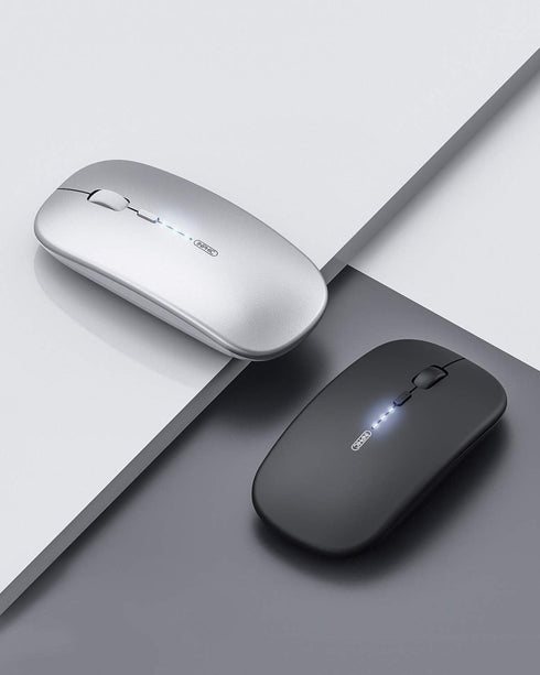INPHIC Wireless Mouse, 2.4G Silent Rechargeable Ultra Slim USB Portable Mouse, 1600 DPI & 400mAh Battery for Laptop and