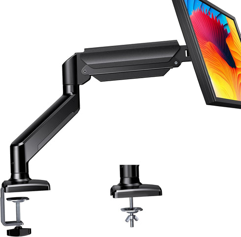 ErGear 13-36 inch 22 lbs, Grommet 100x100mm Single Monitor Arm for Screens, Adjustable Gas Spring Monitor Mount Holds
