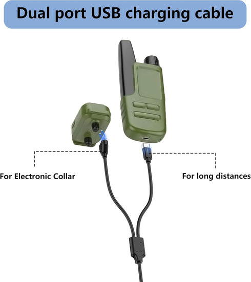Vanjua 2-in-1 Charger for Delupet/Yawpet/Jugbow Dog Training Collar and Remote, USB C and Magnetic Bark Collar Charging