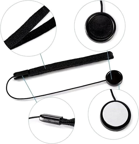 hejhncii 5PCS Lens Cover Rope DSLR Lens Cap Holder Belt Nylon Keeper Anti-Lost Wrist Strap Cord String Leash for SLR