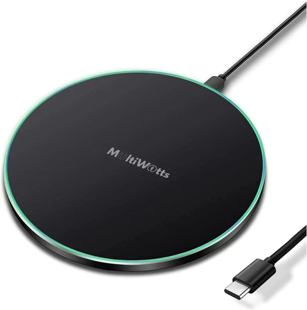 15W Fast Certified Wireless Charger Pad for iPhone (15/15Pro/15 Pro Max, 14/14 Pro/14 Pro Max), Samsung