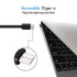 Retractable USB Type C Charger Cable for Samsung Note 8, Galaxy S22, S9, Google Pixel 6, LG G7, and more.