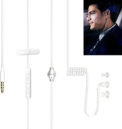 Universal Anti-Radiation Earphone with 3.5mm Jack, On/Off Switch, Compatible with iPhone, Samsung, LG, Moto, Lenovo,