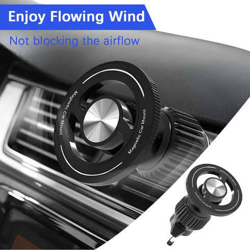 Sandfren 360 15 16 14 13 Car Magnetic Phone Holder, Adjustable HandsFree Vehicle Air Vent Cellphone Mount with Hook