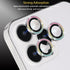 Camera Lens Protector for iPhone 13 Pro & Pro Max - Tempered Glass with Aluminum Alloy Ring