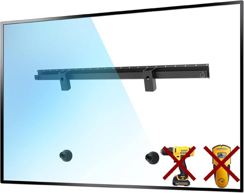 No Stud TV Wall Mount, No Drill Mount for 22-55 in, Drywall Studless TV Mount with Clear Instructions, Low Profile