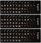 ANRACHEL Replacement English Keyboard Letter Stickers, Universal English Keyboard Stickers with Black Background