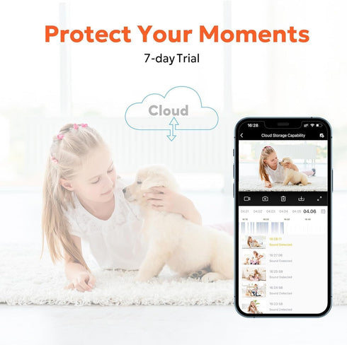 Owltron Indoor Security Camera 2K for Home Security, Motion Detection, Baby Monitor, 2.4G WiFi, Night Vision & 2-Way