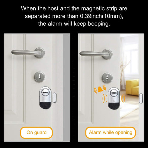 Door Alarms When Opened, 4 Pack Noopel 120DB Loud Pool Alarms for Doors, Window Alarm Sensors for Home Security