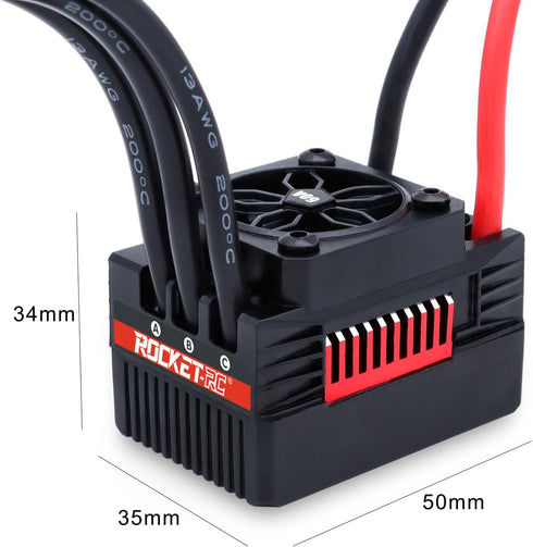 Surpass Hobby USA 60A 1/10 (60A) Surpass Hobby Rocket RC Waterproof Supersonic Brushless ESC with Plug for RC Car