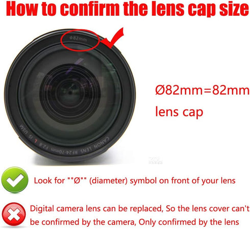 82mm Lens Cap Cover for Nikon Z9 Z7II Z6II Camera Kit NIKKOR Z 24-70mm f/2.8 Lens (2 Pack)