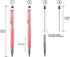 Ballpoint Pens 3 pcs 2 in 1 Bling Crystal Diamond Pen with Capacitive Touch Screen Stylus, Black Blue Ink