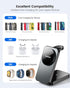 ESSAGER 3 in 1 Foldable Travel Wireless Charger, 15W Magnetic Charging Station for iPhone 16/15/14/13/12 Series, 20W