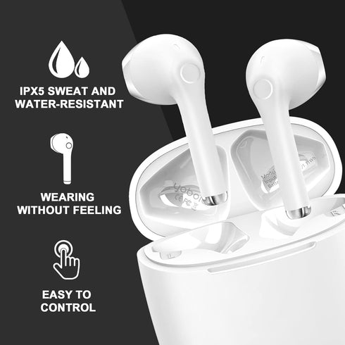 yobola Wireless Earbuds, Mini Bluetooth Headphones for Running/Fitness, 25Hrs Playtime, IPX5 Waterproof, Touch Control,