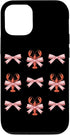 Crawfish Pink Coquette Bow Youth Women Girls Teens Coquette Bow Aesthetic Cute Crawfish Lobsters Girls Women Case for iPhone 12/12