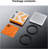 K&F Concept 77-82mm (2 Pcs) Step-Up Ring Adapter for 77mm Lens to 82mm ND CPL UV Filter