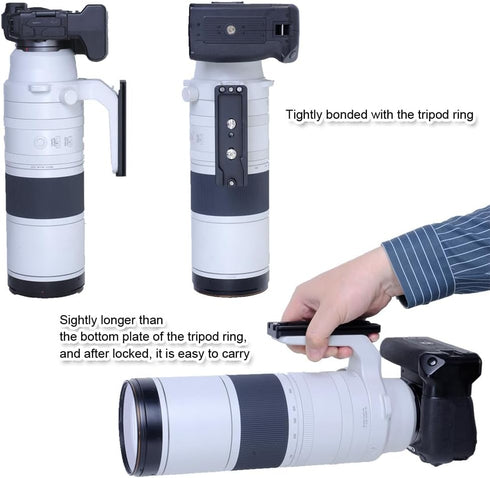 iShoot Arca-Swiss Fit Quick Release Plate - Compatible with Canon RF 200-800mm F6.3-9 IS USM Tripod Mount Ring