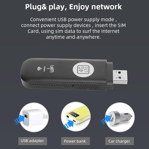 VBESTLIFE 4G 150Mbps 8 LTE USB WiFi Dongle, Mobile Hotspot Router, High Speed Users Sharing Portable Modem Device