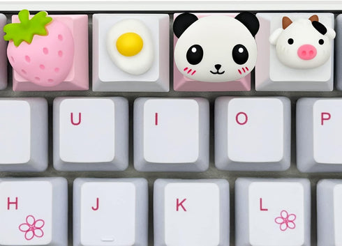 Cute Keycap 4 pcs,Custom 3D Model Keycap Cute OEM R4 Profile ESC-Keys Keyboard Keycap for Cherry MX Switches Mechanical Gaming Keyboard Cute Animal Keycaps(4 Pcs) by FKZ